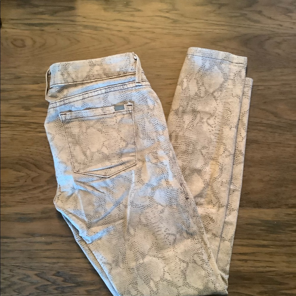 1921 Grey snake skinny jeans